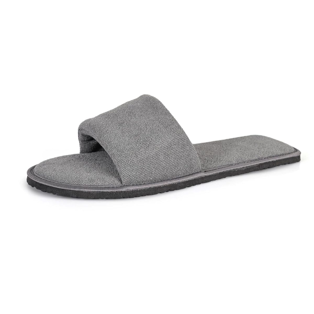 MIFUZI Men Home Slippers Open Toe Slides Slip on Comfortable Sole Lightweight Anti Skid Indoor Bedroom Room Indoor House Cloth Soft Slippers for Men