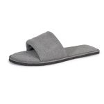 MIFUZI Men Home Slippers Open Toe Slides Slip on Comfortable Sole Lightweight Anti Skid Indoor Bedroom Room Indoor House Cloth Soft Slippers for Men
