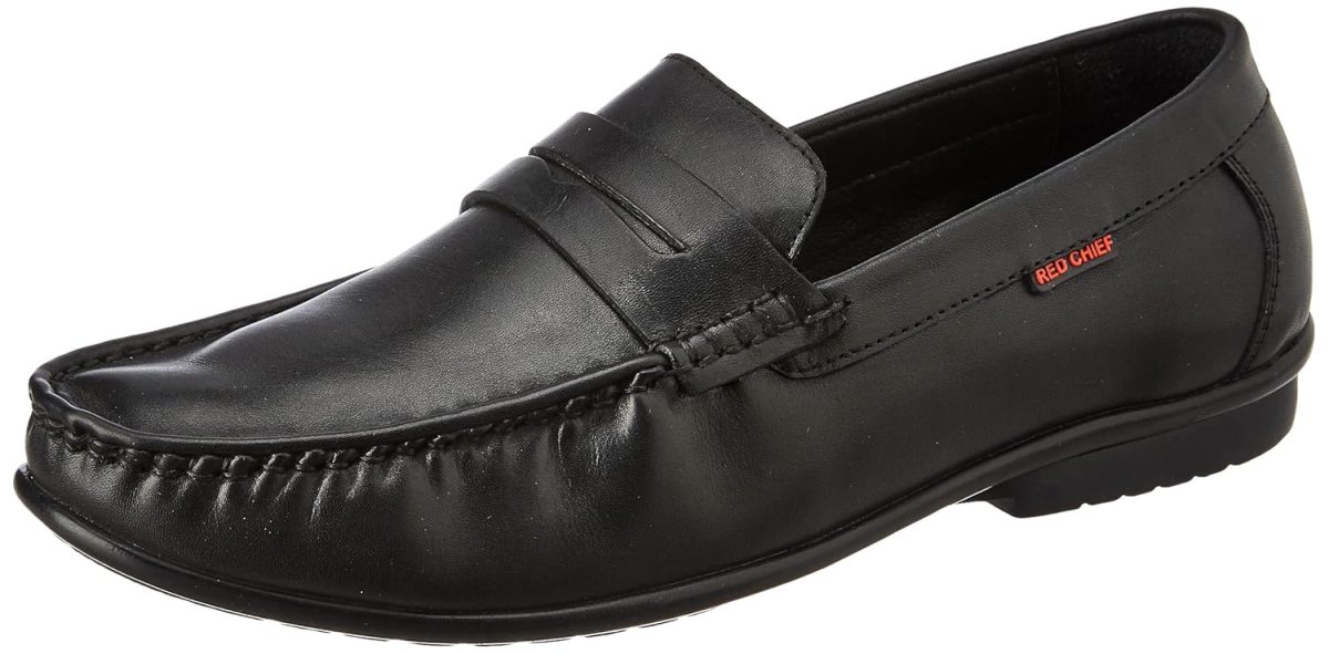 Red Chief Black Formal Loafers Shoe for Men (RC3749 001)