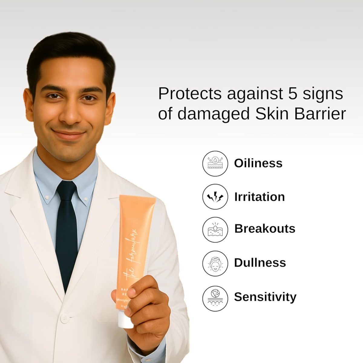 The Formularx Barrier Relief Ceramide Lightweight Moisturizer With Niacinamide & Hyaluronic Acid | For Oily, Combination, Dehydrated, Acne Prone, Sensitive Skin | 50 Gram - Image 2