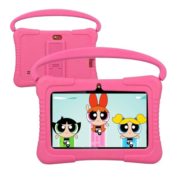 QISTOQI Kids Tablet, 7 Inch Android Tablet 32GB for Kids, Kids Bluetooth Tablet, WiFi, Parental Control, Dual Camera, GMS, Shockproof Case, Kids App