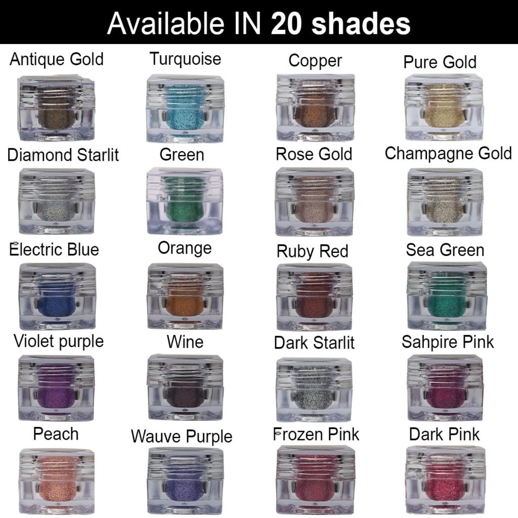 loose HD Holographic Glitter eyeshadow pigment set of 12, 5gm