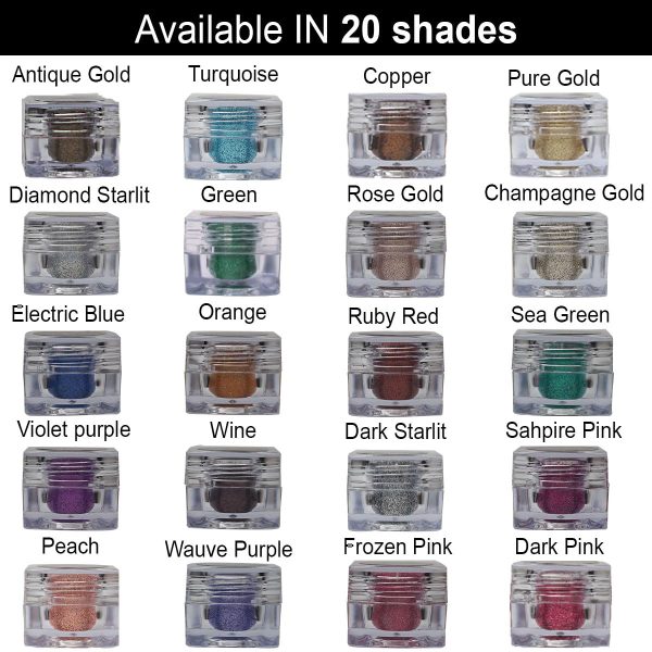 loose HD Holographic Glitter eyeshadow pigment set of 12, 5gm