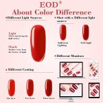 Eod 6Ml Each Glossy Finish Shine Long Lasting Nail Polish Paint Set Of 12 Bottles Tomato Red::Black::Extra Shine Top Coat::Baby Pink::Old Brick::Pink Peach::Nude::Dark Nude(Pack Of 12) - Image 5