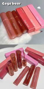 Gege Bear Lip Mud | Non-Sticky & Nourishing | Aesthetic Lip Color | Liquid Lipstick with Lips Care Benefits | Pink to Brown Tones | Matte Finish | Long Lasting Hydrating & Lightweight | Non-Sticky & Nourishing | Moisturizing Kawaii Aesthetic Color | Lipsticks for Women (02#Haruyama Peach, 3g) - Image 6