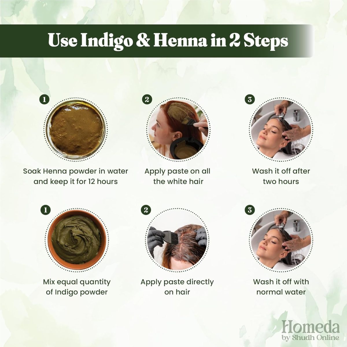 Shudh Online Indigo Powder Organic for Hair Black Colour (200 Grams), Natural Avuri Leaf Powder, Neela Amari, Neel Patti, Neela, Neelamari, Neelayamari, Indico. for face - Image 6