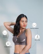BODYSIZE Women's Everyday Wear Wire Free Padded Sports Bra SF-28 (Heavily Padded, Gym, Yoga Bra) | Everyday Wear, Sweat Absorbent, Soft Cotton Fabric for Ultimate Comfort (B Cup) - Image 3
