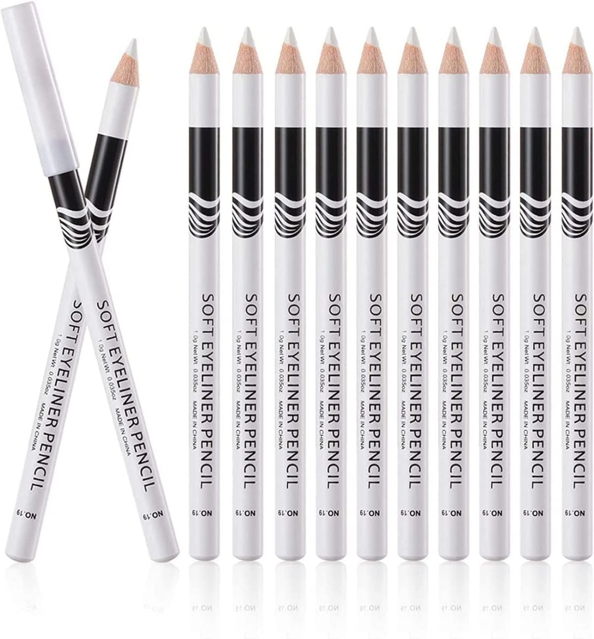 My Colors White Eyeliner Pencil Professional Highlighter Eye Liner Pen Waterproof Long Lasting Eyeliner1.8g (white, 6 -pcs)