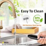 Konquer TimeS Rechargeable Milk Frother – Handheld Electric Coffee Frother with USB-C Charging, 3-Speed Stainless Steel Whisk for Lattes, Matcha, Hot Chocolate, and Frappe - Image 5