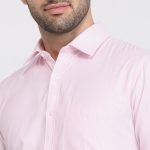 Park Avenue Men Slim Fit Structure Pattern Poly Cotton Blend Semi Cutaway Collar Full Sleeve Formal Shirt - Image 6