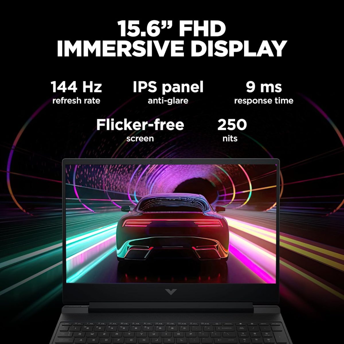 HP Victus Gaming Laptop,AMD Ryzen 5 5600H,4GB AMD Radeon RX 6500M Graphics,15.6-Inch (39.6 Cm),FHD,144Hz,8GB DDR4,512GB SSD,Backlit KB,B&O,Dual Speakers (Silver,2.37 Kg),fb0158AX,with Windows 11 - Image 4