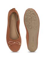Bata Womens Alex Ballerina Ballerinas, Brown, (5513756) - Image 5