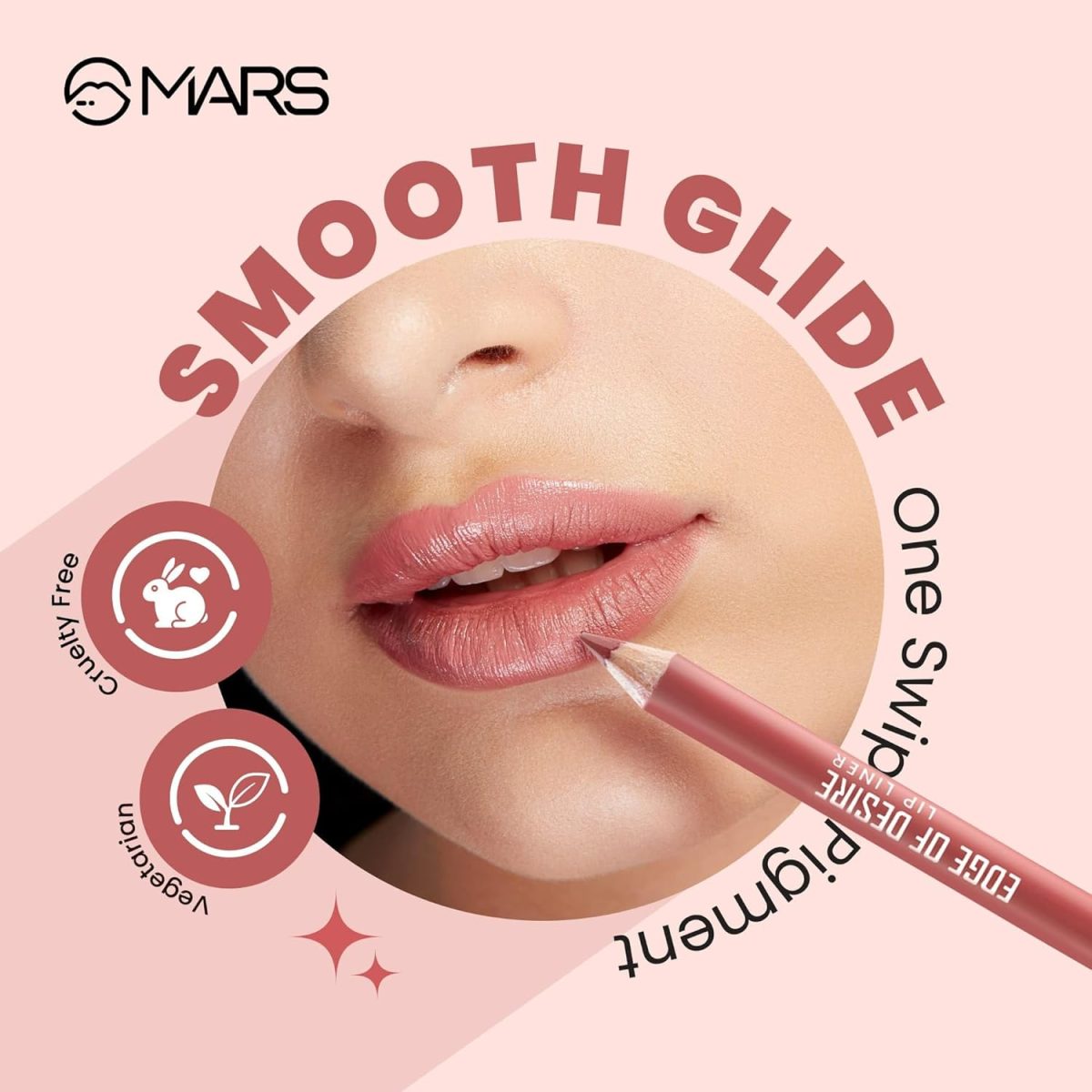 MARS Matte Liner with Holder Set of 10 | One Swipe Smooth Application | Long Lasting & Travel Friendly Lip Pencil | Multicolor | Set-B (1.4g x 10) - Image 4