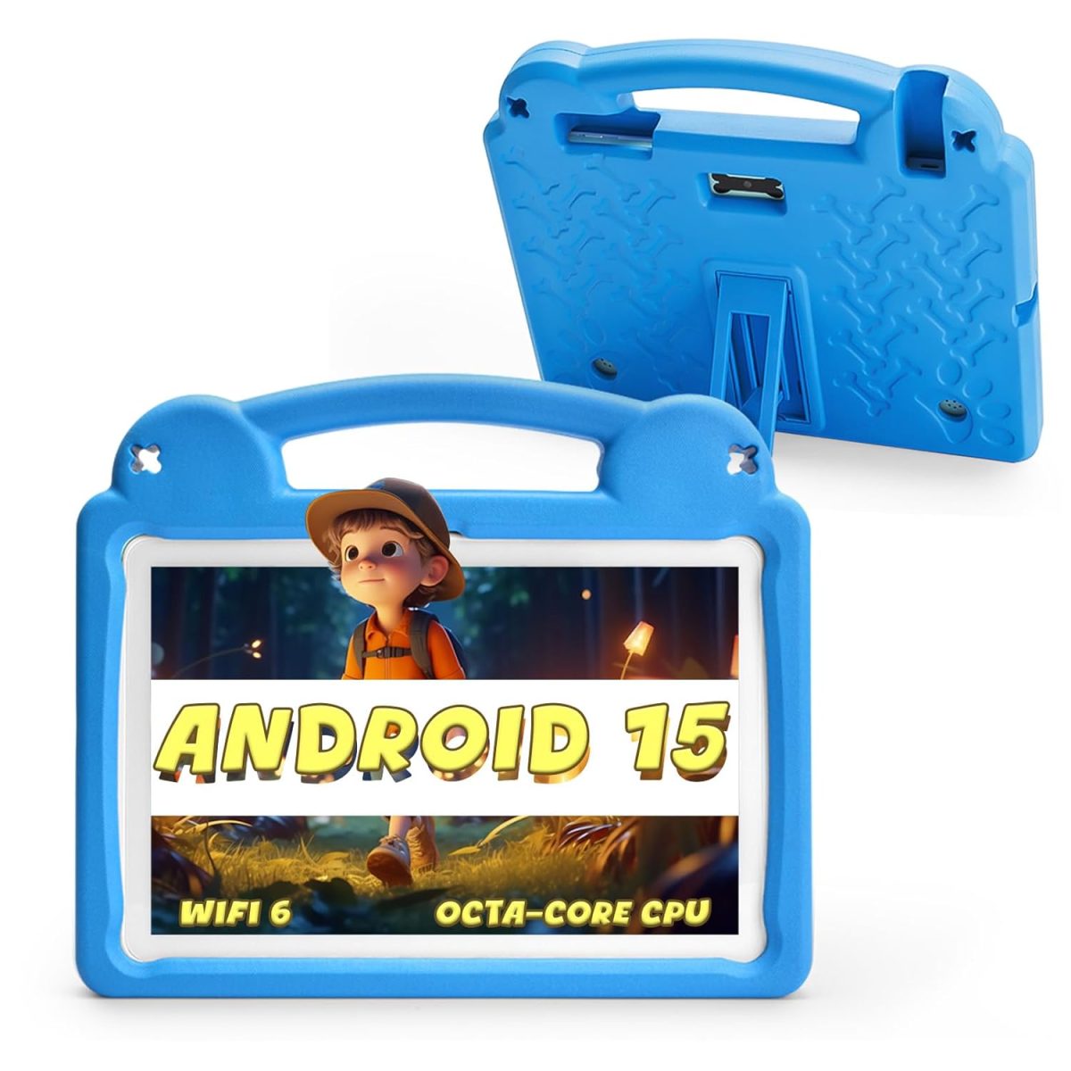 Ruufuuxy 10.1" Kids Tablet, Android Tablet for Kids, Android 15, 1280 x 800 Display, Octa-Core CPU, 8GB+64GB, 1TB Expandable via Micro SD, WiFi 6 (2.4G+5G), Controller