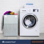 Homestrap 75 LTR Foldable Laundry Basket | Printed Laundry Bag with Lid Front Handle | Non-Woven Toy Organiser | Washing Cloth Laundry Bin(Grey)(Polypropylene) - Image 8