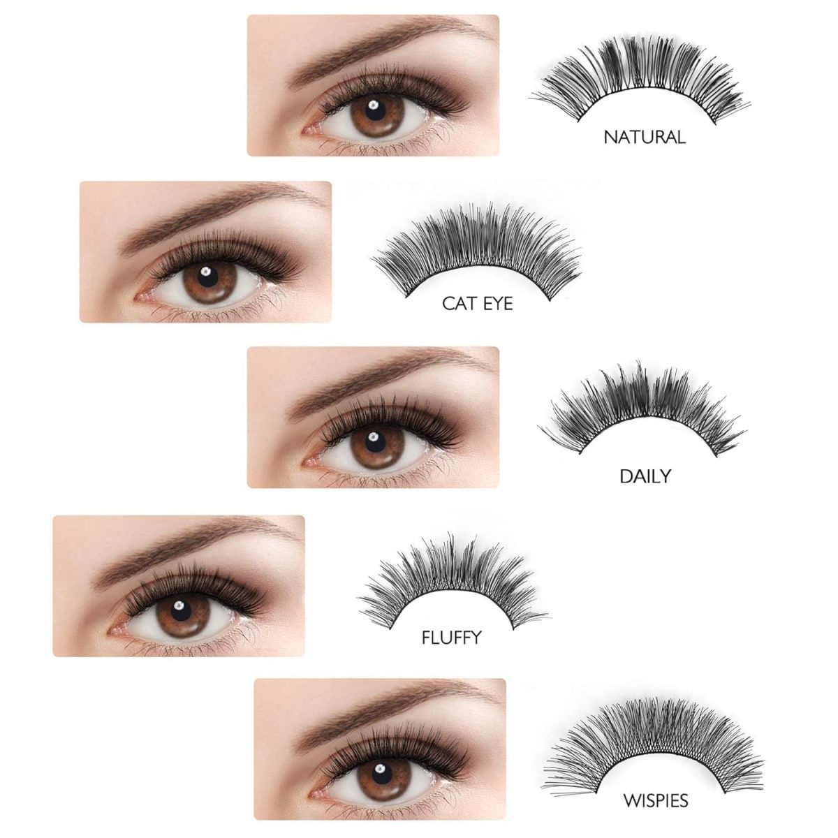 RUBYFACE X IMAGIC PROfessional Synthetic Fibers False Eyelash, Natural & soft 100% Handmade 3D Eyelash Pack 10 Pairs of 1 box (L07, 3D Eyelash) - Image 4