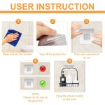 XENOTY Strong Self Adhesive Magic Sticker Transparant - Bathroom and Kitchen Hanging Racks Sticker, Tissue and Towel Rack Hanging Only Sticker (Single Hook Transperant (8 x 8 cm), 4.00) - Image 8