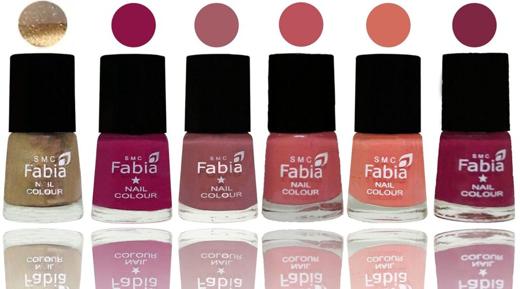 SMC Fabia Shine Bright Glossy Nail Polish Combo Set of 6 Nail Paint,02729