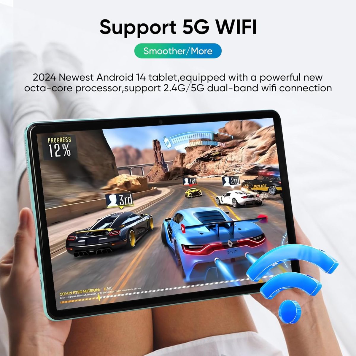 weelikeit Android Tablet, 10.1 Inch Tablet with 1280 x 800 IPS HD Touchscreen, 8GB RAM + 128GB ROM (up to 1TB), 6000mAh Battery, Wi-Fi 5G, Bluetooth 5.0, Dual Camera - Image 4