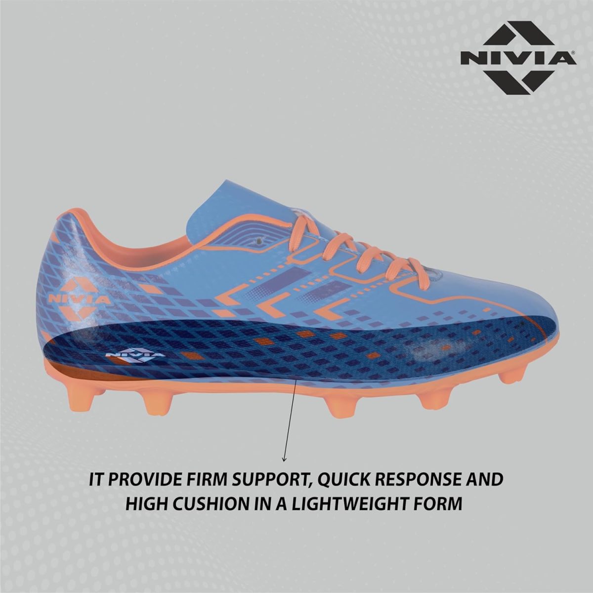 Nivia React Football Shoes for Men/Sports and Soccer/Comfortable and Lightweight - Image 8