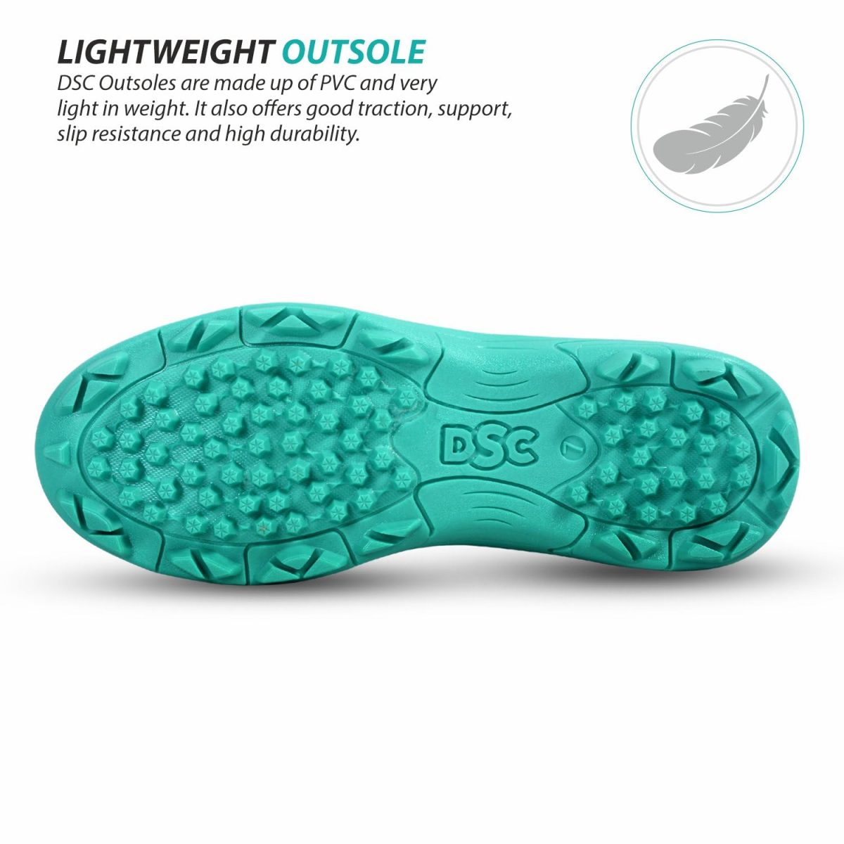 DSC Belter Cricket Shoes, Size-10,Sea Green - Image 9