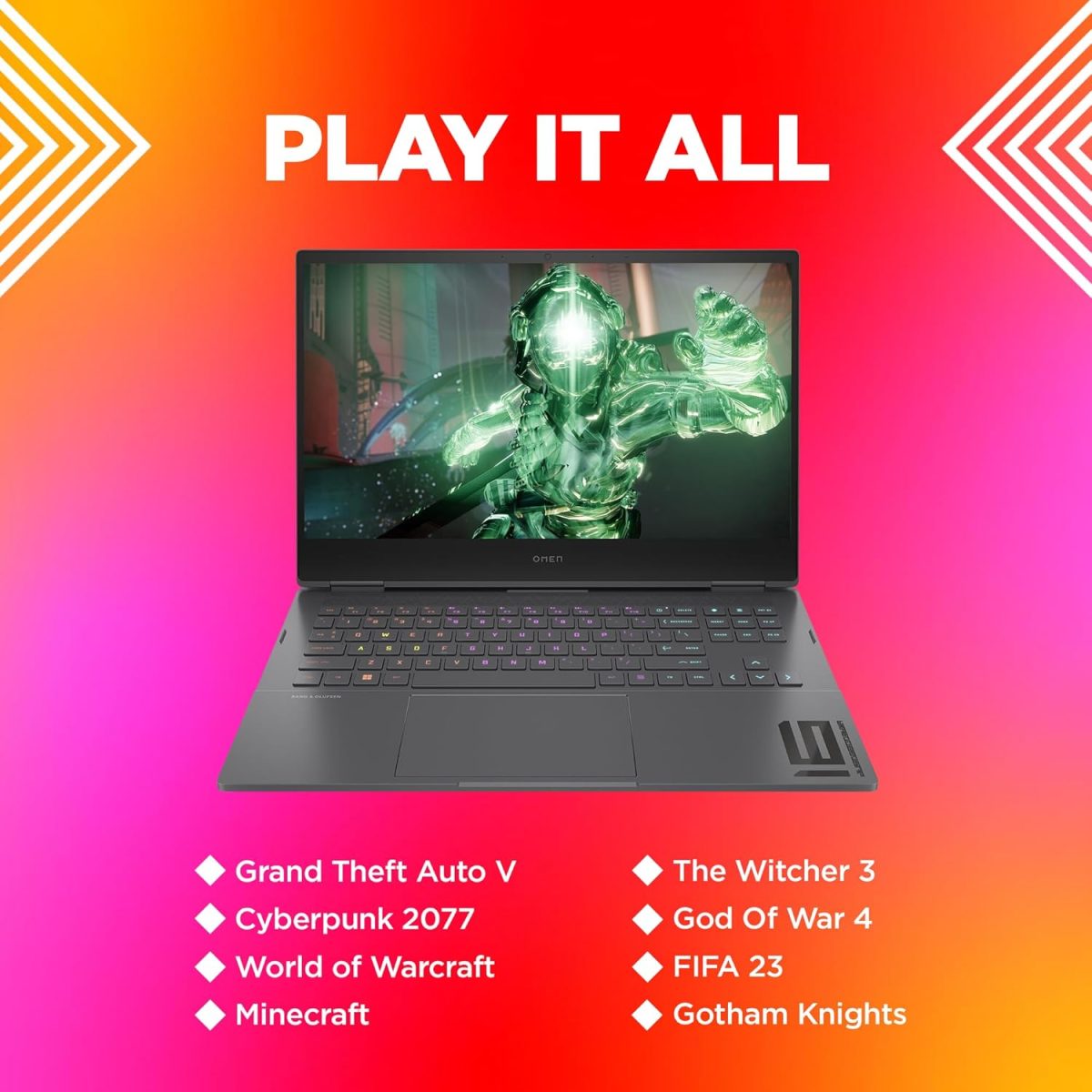 HP OMEN Gaming AI Laptop, AMD Ryzen7 7840HS, 6GB NVIDIA RTX4050, 16GB DDR5, 1TB SSD, (Win 11, Office 21, Black, 2.32kg), 165Hz, 7MS, IPS, 16.1inch(40.9cm), Flicker-Free, Tempest Cooling, xd0005AX - Image 2