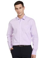 Arrow Men's Solid Full Sleeve Slim Fit Cotton Cutaway Collar on Formal Shirt
