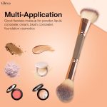 Gleva Multipurpose Kabuki Makeup Brush Dual-Ended Foundation Brush Concealer Brush Flawless Brush Ideal for Liquid Foundation, Cream, Powder, Blending, Buffing, Concealer (Brown) - Image 6