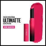 Maybelline New York Color Sensational Ultimatte Matte Lipstick, Non-Drying, Intense Color Pigment, More Magenta, Magenta Pink, 0.06 oz - Image 2