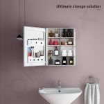 Plantex Bathroom Cabinet with Mirror/ABS Bathroom Storage Organiser/Multipurpose Shelf/Wall Mount Mirror Cabinet for Wash Basin (14x18 Inch, White) - Image 7