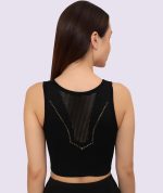 GLAMORAS Women's Polyester Spandex Padded Wireless Sports Bra | Full Coverage, Seamless & High Support Sports Bra for Workout & Yoga | Size: S-XL - Image 4