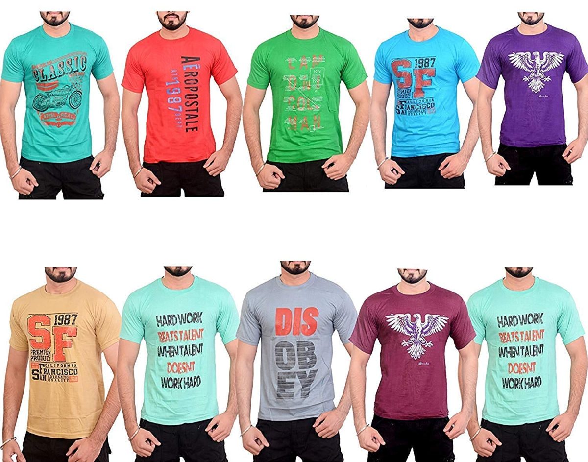 Krystle Boy's Cotton Round Neck Printed T-Shirts (Multicolor)-(Pack of 10) - Image 2