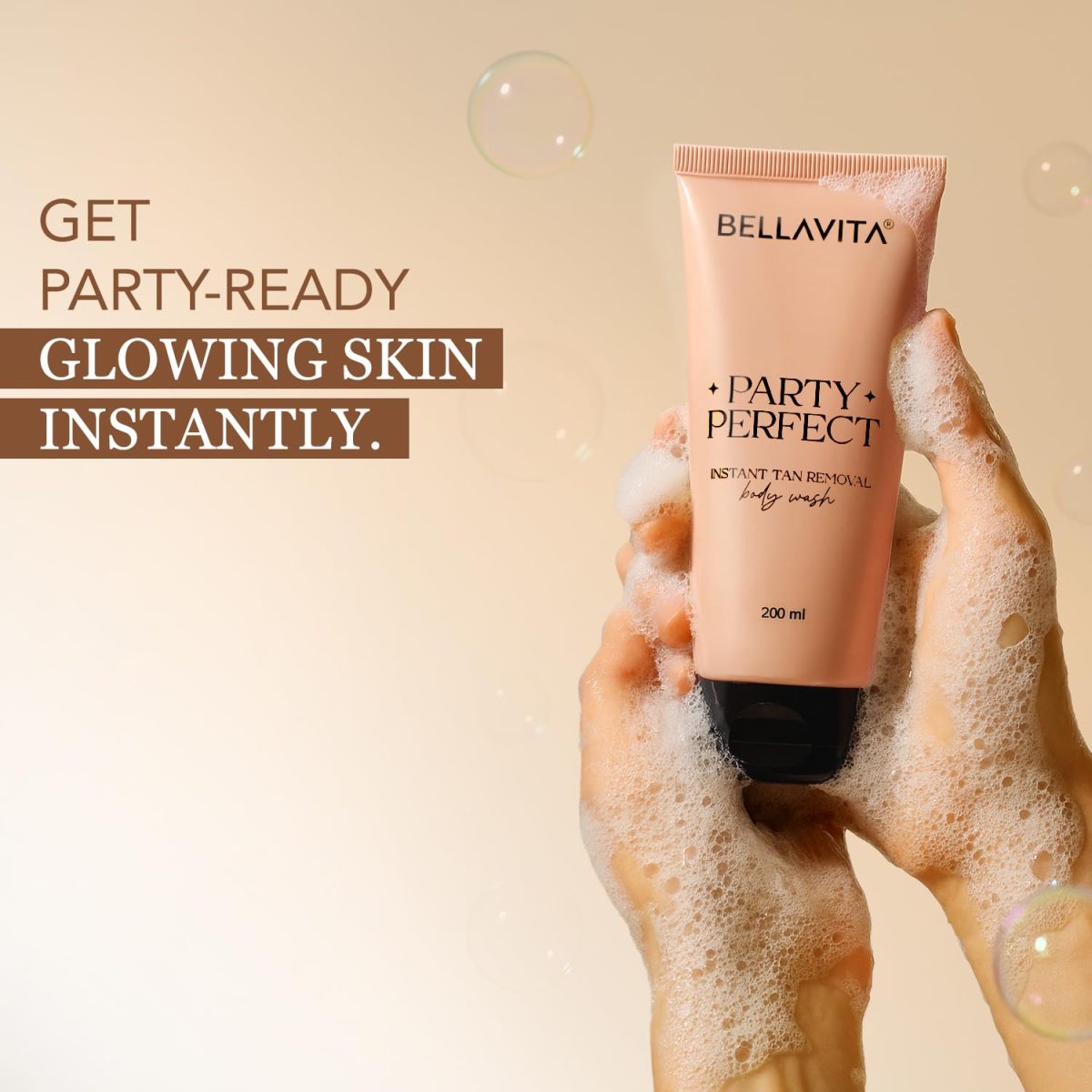 BELLAVITA Party Perfect 2-in-1 Body Wash| Instant Tan Removal | Instant Brightening | Even Skin Tone | For Men & Women | 200ml - Image 2