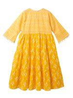 Cub McPaws Girls Cotton Ethnic Kurta (Long - Knee Length) | Regular Fit | 4-12 Years (EKUR06) - Image 2