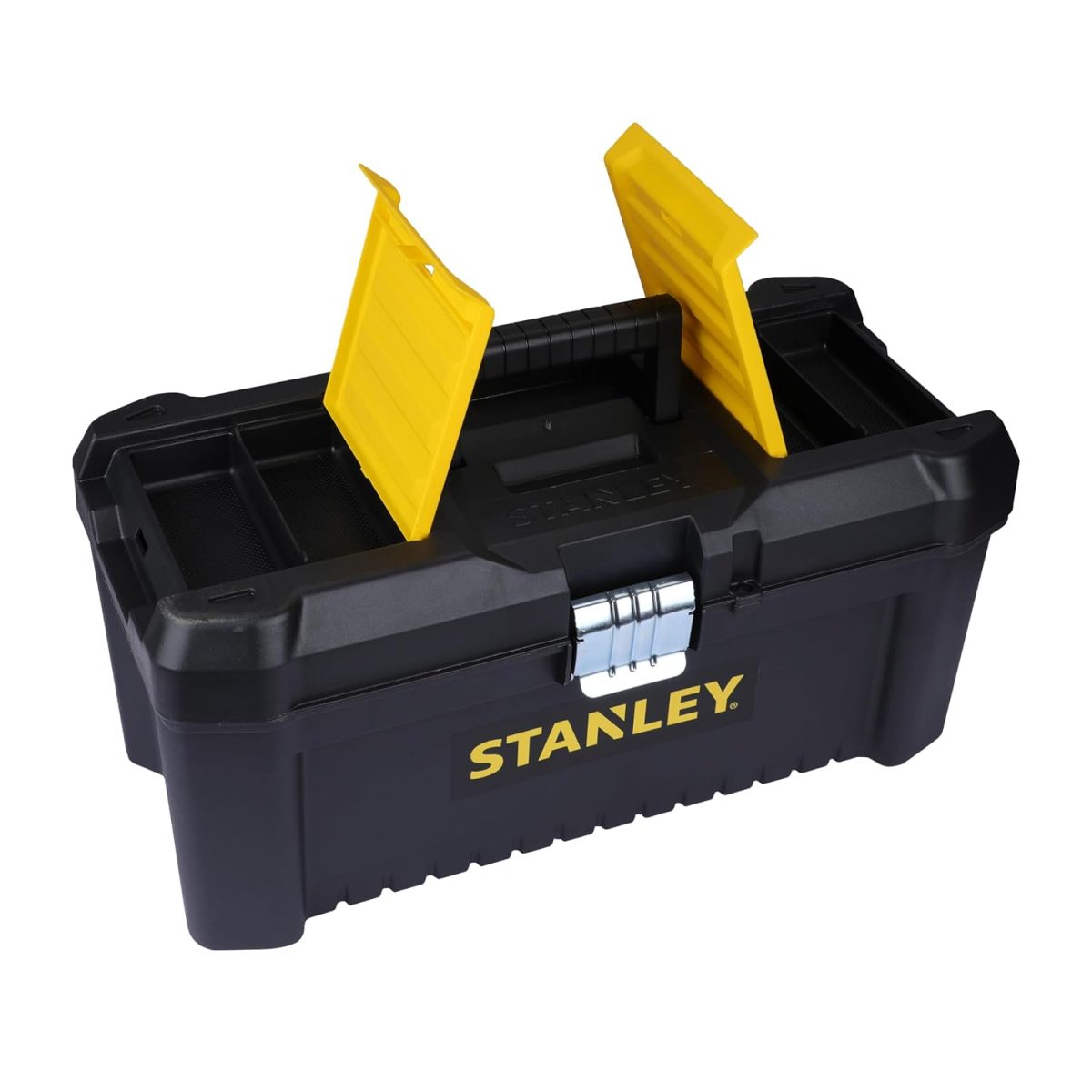 STANLEY STST75518-8 16'' Organised Heavy-Duty Portable Essential Toolbox with Top Lid & Removable Tray Compartment for Easy & Convenient Storage, Top Pad Lock Eye, 1 Year Warranty, 41x19.5x20 cm - Image 6