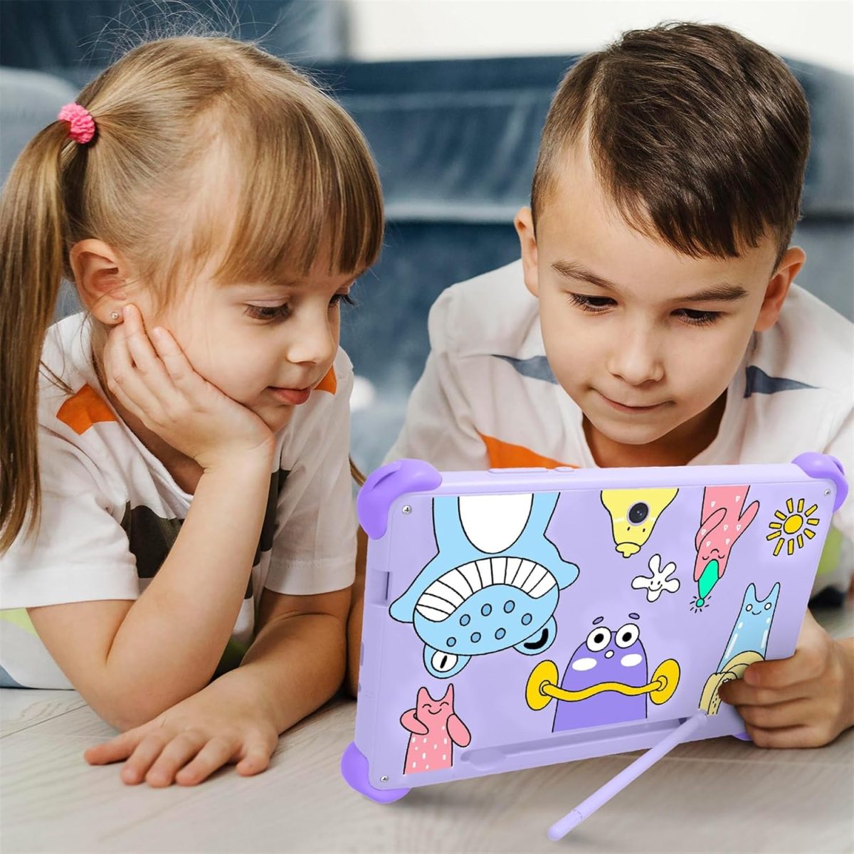 okulaku Kids Tablet 7 inch Tablets for Kids 32GB Toddler Tablet with Protective Case Child Learning Tablets with WiFi, Parental Control, GMS, Preinstalled Educational Contents for Girls Boys (Purple) - Image 7