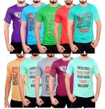 Krystle Boy's Cotton Round Neck Printed T-Shirts (Multicolor)-(Pack of 10)