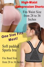 Dressably Women's Stretchable Cycling Shorts & Front-Zip Sports Bra Set – Comfort, Support & Style - Image 5