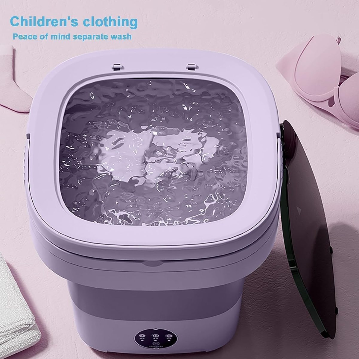 Drumstone [𝟏𝟓 𝐘𝐄𝐀𝐑𝐒 𝐖𝐀𝐑𝐑𝐀𝐍𝐓𝐘] Mini Washing Machine Foldable, Portable Laundry Tub, Compact Washer for Baby Clothes, Underwear & Small Items – Perfect for Apartments - Image 3