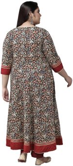 Yash Gallery Women's Cotton Relaxed Fit Anarkali Kurta - Image 3
