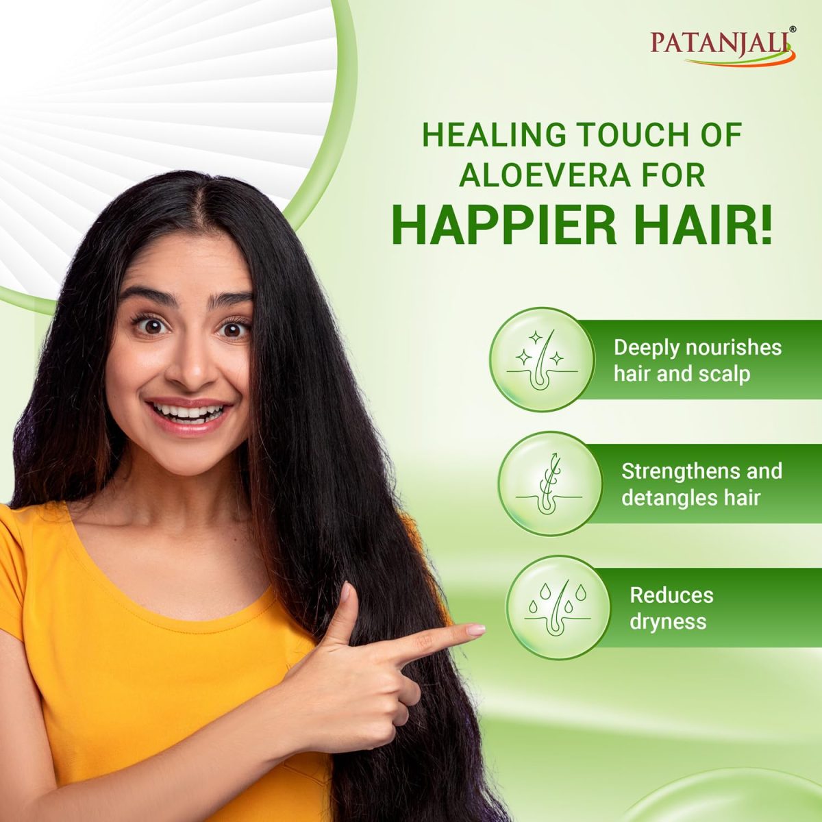 Patanjali Kesh Kanti Aloevera Hair Cleanser 180ML, Natural Nourishing Shampoo, Herbal Care for Healthy Hair, Scalp Cleansers for Men and Women, For All Types - Image 5