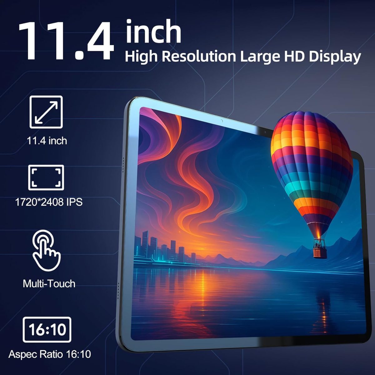 11 inch Tablet, Android 14 Tablet, Android Tablets with Case,Octa-core MTK8781 Processor 20GB (8+12)+128GB 2.4K HD Touchscreen, Wi-Fi 6, BT 5.2, GPS, G-Sensor Dual Camera, Google Tablets for Adults - Image 2