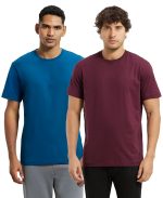 Jockey Men's Super Combed Cotton Regular Fit 2714 Rich Solid Round Neck Half Sleeve T-Shirt (Pack of 2)