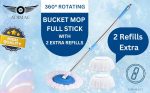 ADIMAC Stainless Steel and Plastic Mop Rod Stick with 360 Degree Rotating Pole Heavy Duty Mop Stick with 3 Refill Floor Cleaning Supplies Product for Home, Office - Image 6