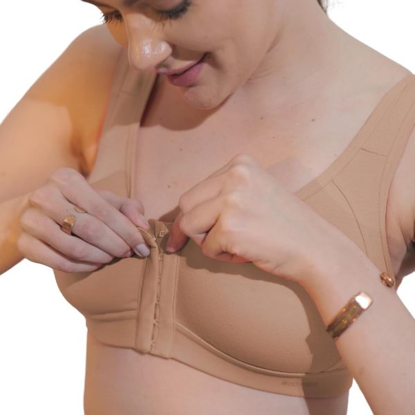 BODYSIZE Cotton Blend Front Open Sports Bra : Women's Daily Use & Activewear | Full Coverage, Max Support | 94% Cotton, 6% Lycra | Easy Front Closure | Breathable Comfort