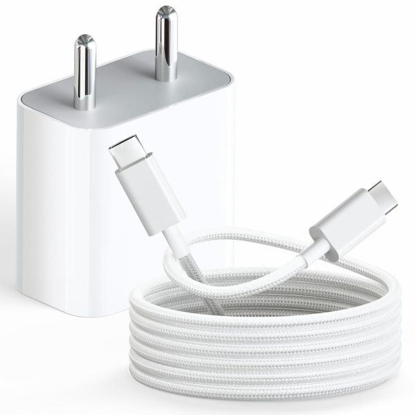 AILKIN 20W Original (MFi-Certified)Fast Type C to C Nylon Braided Cable Charger Compatible for iPhone 16/16e/16 Plus/16 Pro & Pro Max,iPhone 15/15Plus/15 Pro & Pro Max/iPad Pro/Air 5th/Mini/iPad 10th