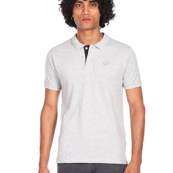 Arrow Men Cotton Blend Solid Regular Fit Polo T-Shirt