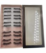 LA VENUST FAKE EYELASHES HANDMADE & NATURAL PAIR OF 10 - Image 2