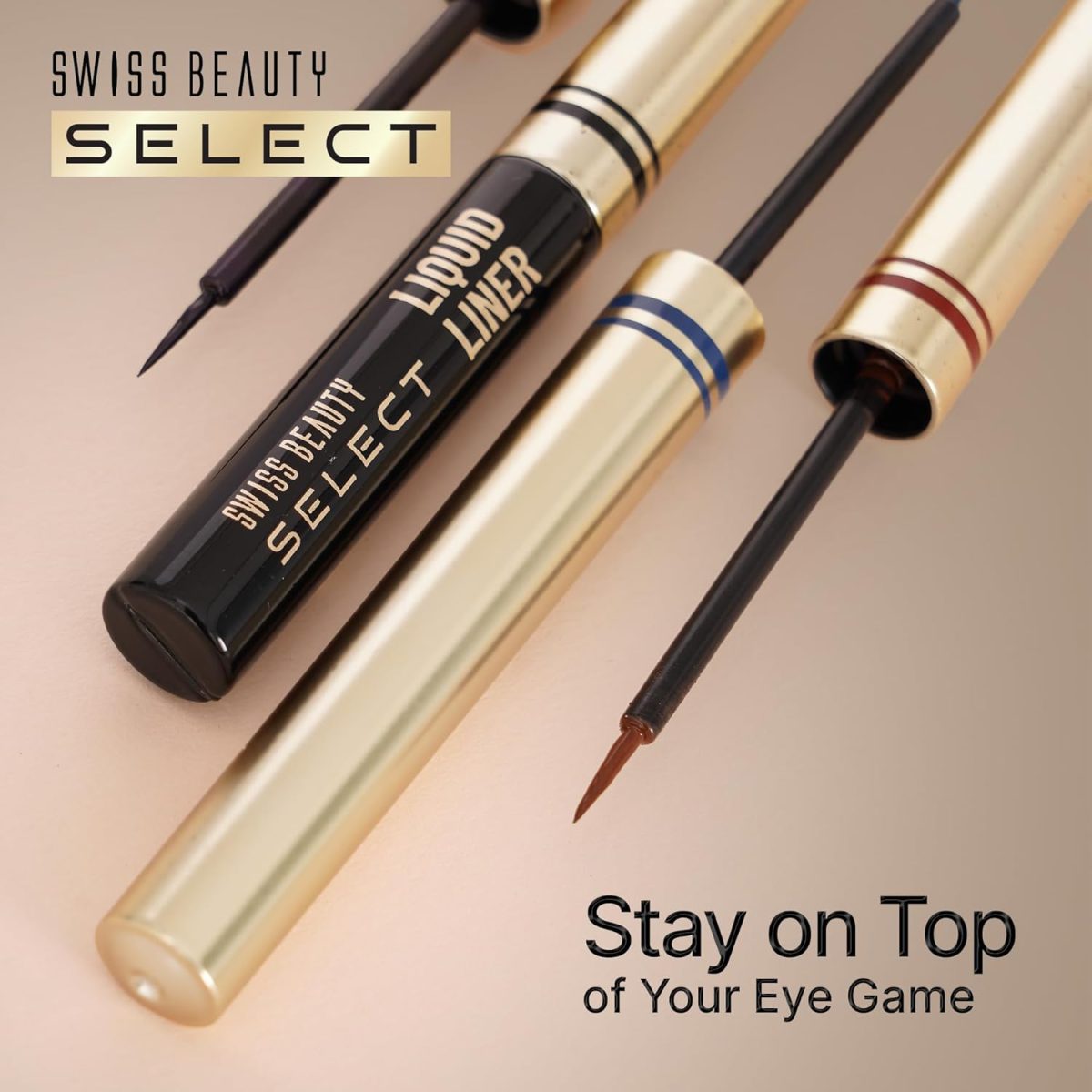 SWISS BEAUTY Select Here To Stay Semi-Matte Liquid Waterproof Eyeliner | With Precise & Pointed Tip | Smudge-Proof, Transfer- Proof | Shade- Mood Brown| 3ml | - Image 7