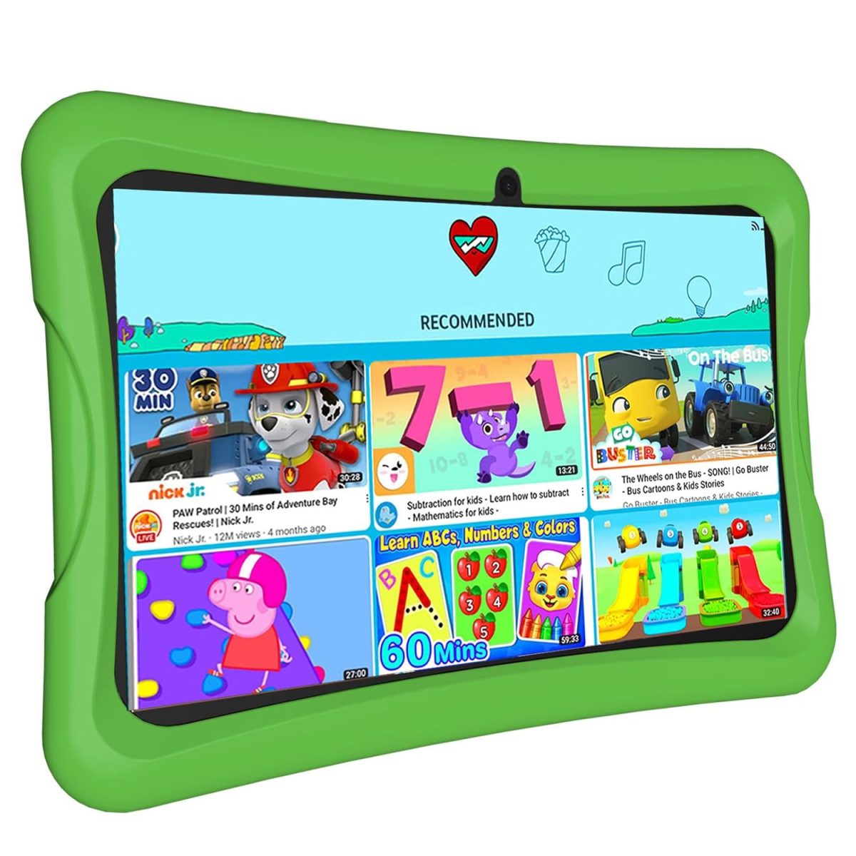 VNEIMQN Kids Tablet, 10.1 Inch Tablet for Kids 3-7 Years Old, Android 13, 4GB+64GB, Parental Control, 1280x800 HD Screen, WiFi, Green 8000mAh